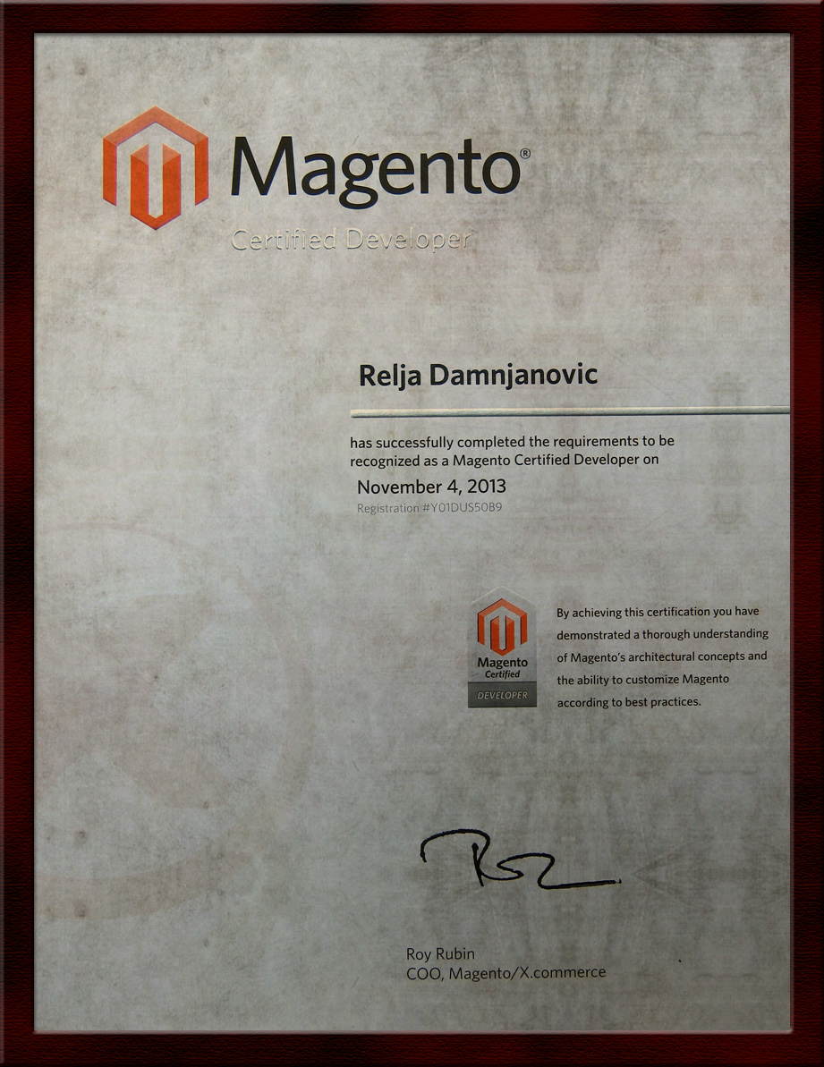 Magento Certified Developer